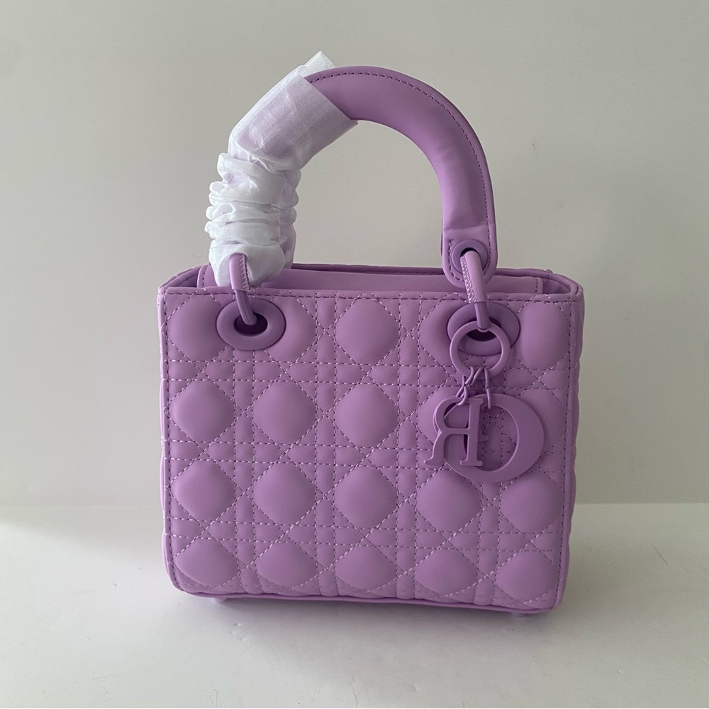 PU | Ultra Matte Purple Orchid Small Quilted Lady Bag Crossbody Satchel R2